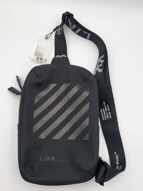 Off-White L/AB Black Crossbody Sling Bag, NWT..